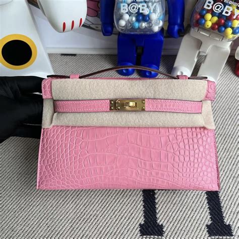 hermes mini kelly pink|Hermes mini kelly crocodile.